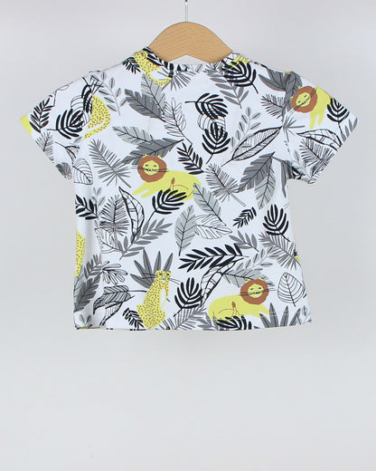 Set mini salopette e T-shirt - Giungla