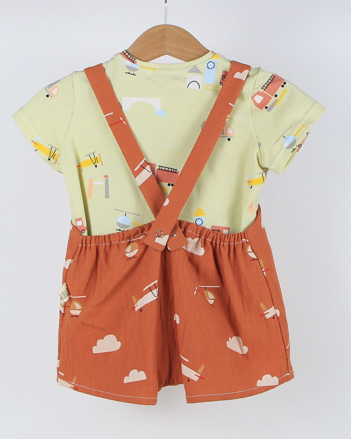 Set mini salopette e T-shirt - Si vola!